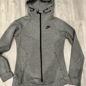 Women’s Nike Tech Fleece Full Zip Gray Jacket Size Small